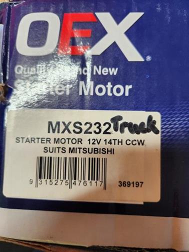 OEX Starter Motor MXS232 image 9