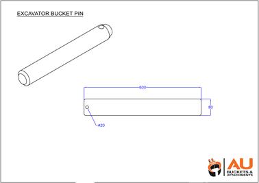 Bucket Spares Pin 80mm