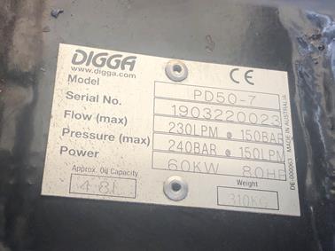 DIGGA PD50 AUGER DRIVE 20/50T image 11