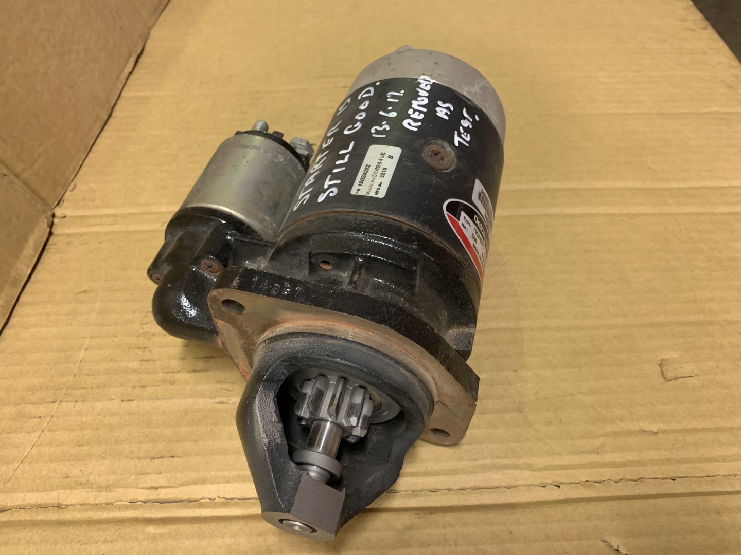 19024252 Starter Motor StarterAlternatorsAircon Allused Equipment